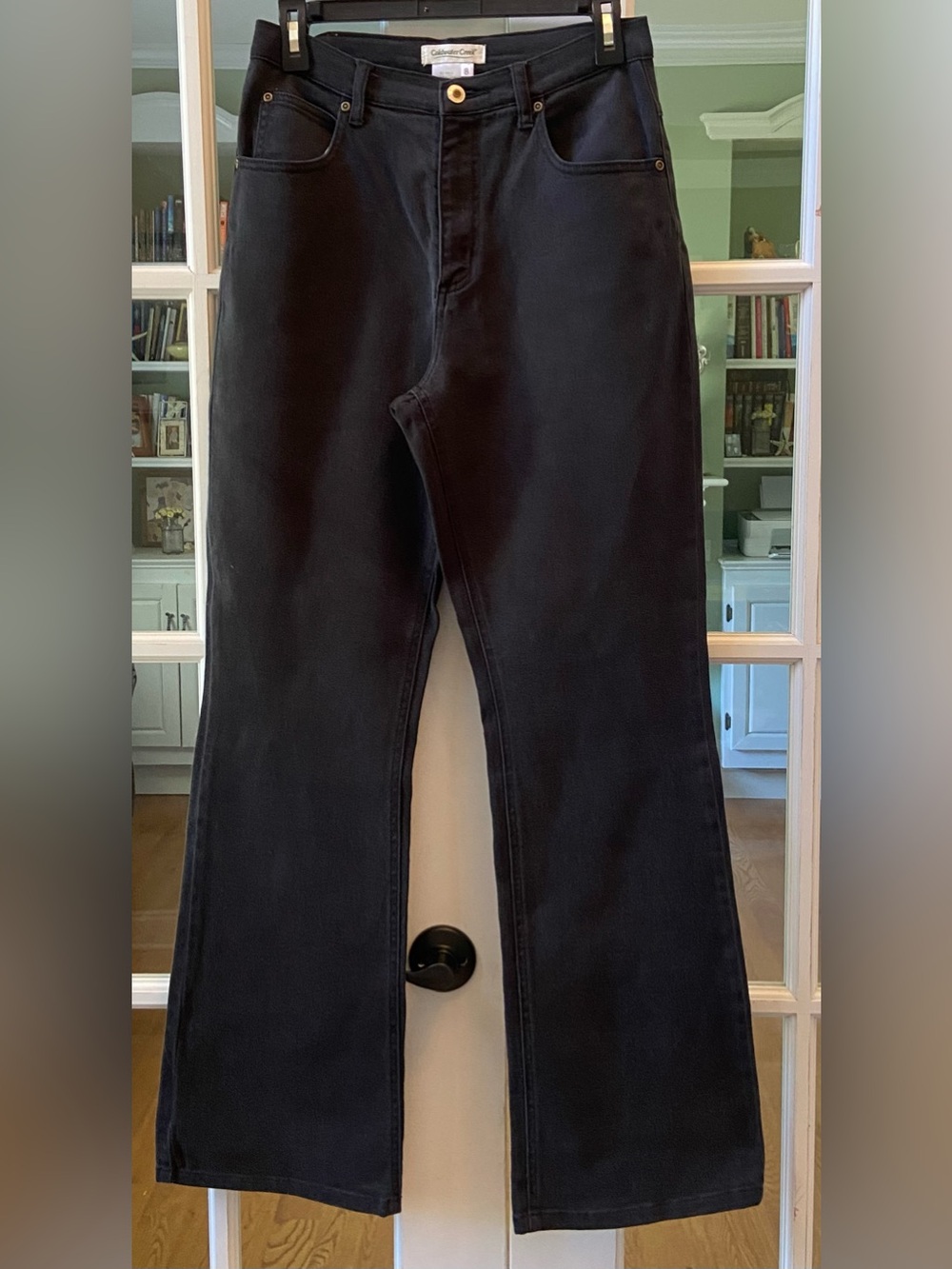 Coldwater Creek Black High Rise Wide-Leg Jeans Size 8